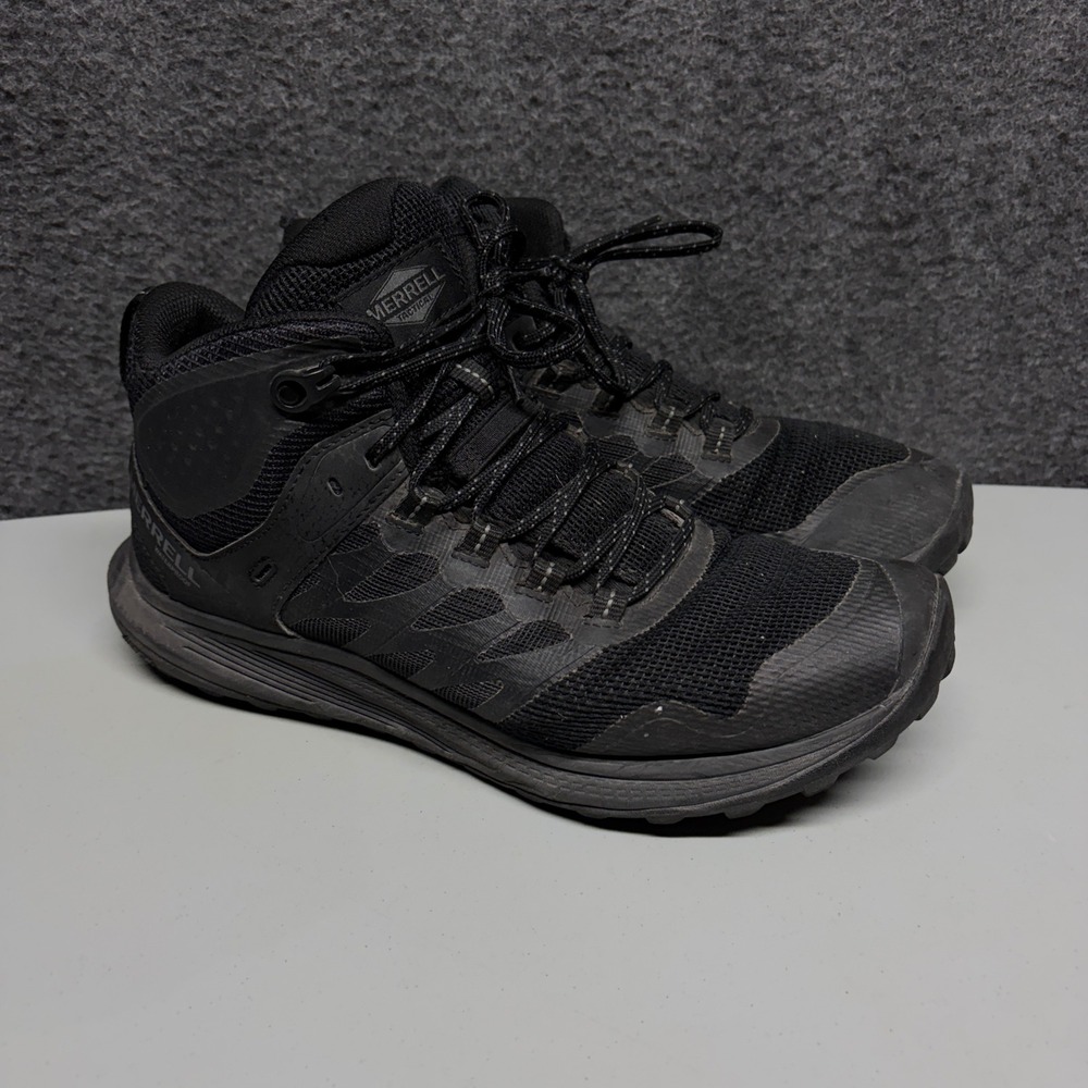 Merrell Moab Speed Tactical Waterproof Boots Mens 9 Black J005049 Vibram Mid